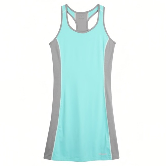 Patagonia All Weather Dress Teal Grey Racerback‎ Athletic Size Medium Travel M - Picture 13 of 13